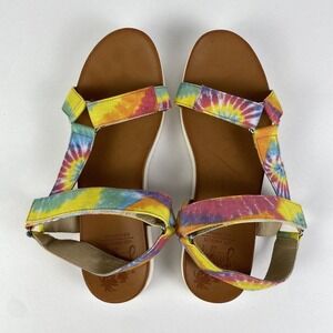 Jellypop Shoes Quests Tie-Dyed Strap Sandals Women Size 9‎ Pre-Owned